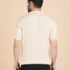 1R5A1199 BEIGE CABLE KNIT POLO