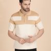 1R5A1205 BEIGE ZIPPER KNIT POLO