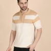 1R5A1208 BEIGE ZIPPER KNIT POLO