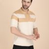 1R5A1210 BEIGE ZIPPER KNIT POLO