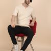 1R5A1256 BEIGE POLO KNIT