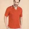 1R5A1323 KESARI RIBBED POLO