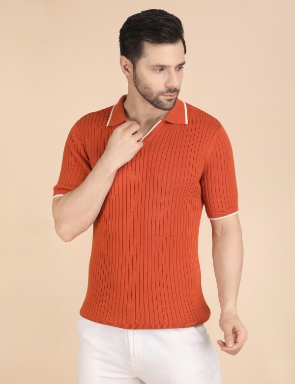 1R5A1326 KESARI RIBBED POLO
