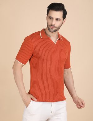 1R5A1328 KESARI RIBBED POLO