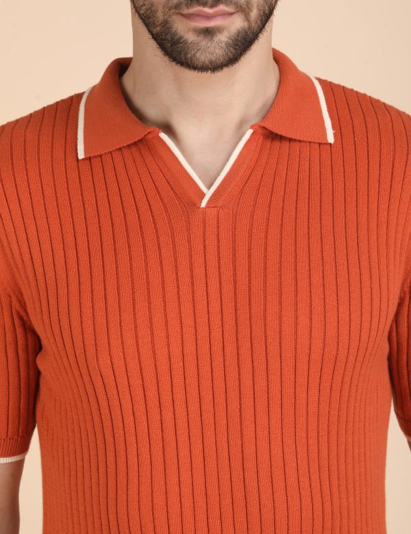 1R5A1329 KESARI RIBBED POLO