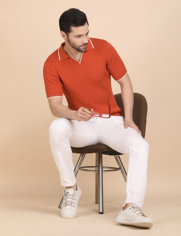 1R5A1333 KESARI RIBBED POLO