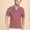 1R5A1337 CAMEO PINK RIBBED POLO