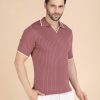 1R5A1341 CAMEO PINK RIBBED POLO