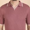 1R5A1342 CAMEO PINK RIBBED POLO
