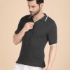 1R5A1352 GREY RIBBED POLO KNIT