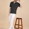 1R5A1361 GREY RIBBED POLO KNIT