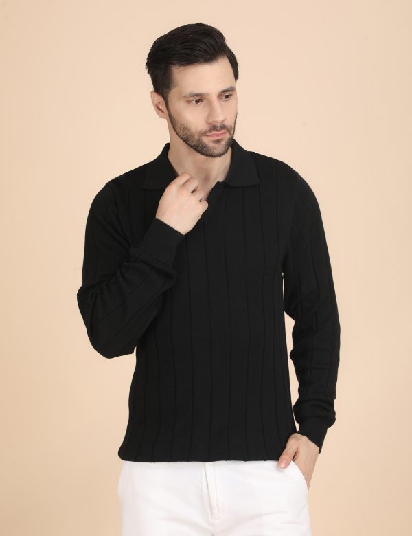1R5A1376 BLACK RIBBED FULL SLEEVES(PRE-WINTER)