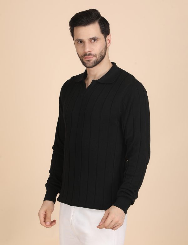 1R5A1377 BLACK RIBBED FULL SLEEVES(PRE-WINTER)