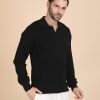 BLACK RIBBED FULL SLEEVES(PRE-WINTER)
