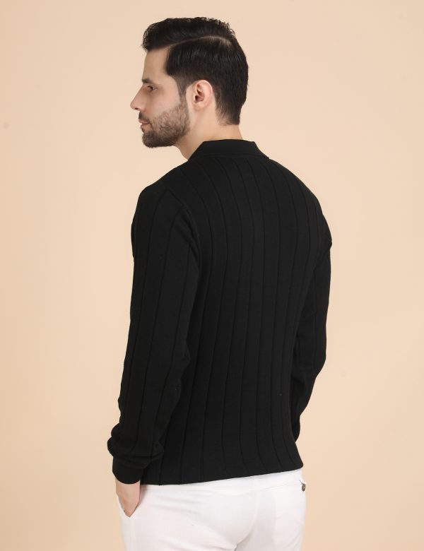 1R5A1383 BLACK RIBBED FULL SLEEVES(PRE-WINTER)
