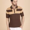 DARK BROWN ZIPPER POLO