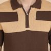 DARK BROWN ZIPPER POLO